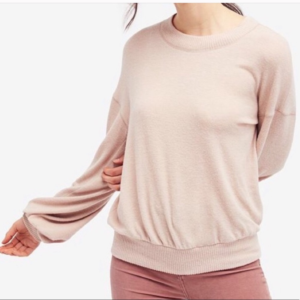 Free People Beach Balloon Sleeve Sweater